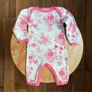 Coccoli Blue & Pink Floral Babygirl Jumpsuit Sz: 3-6M